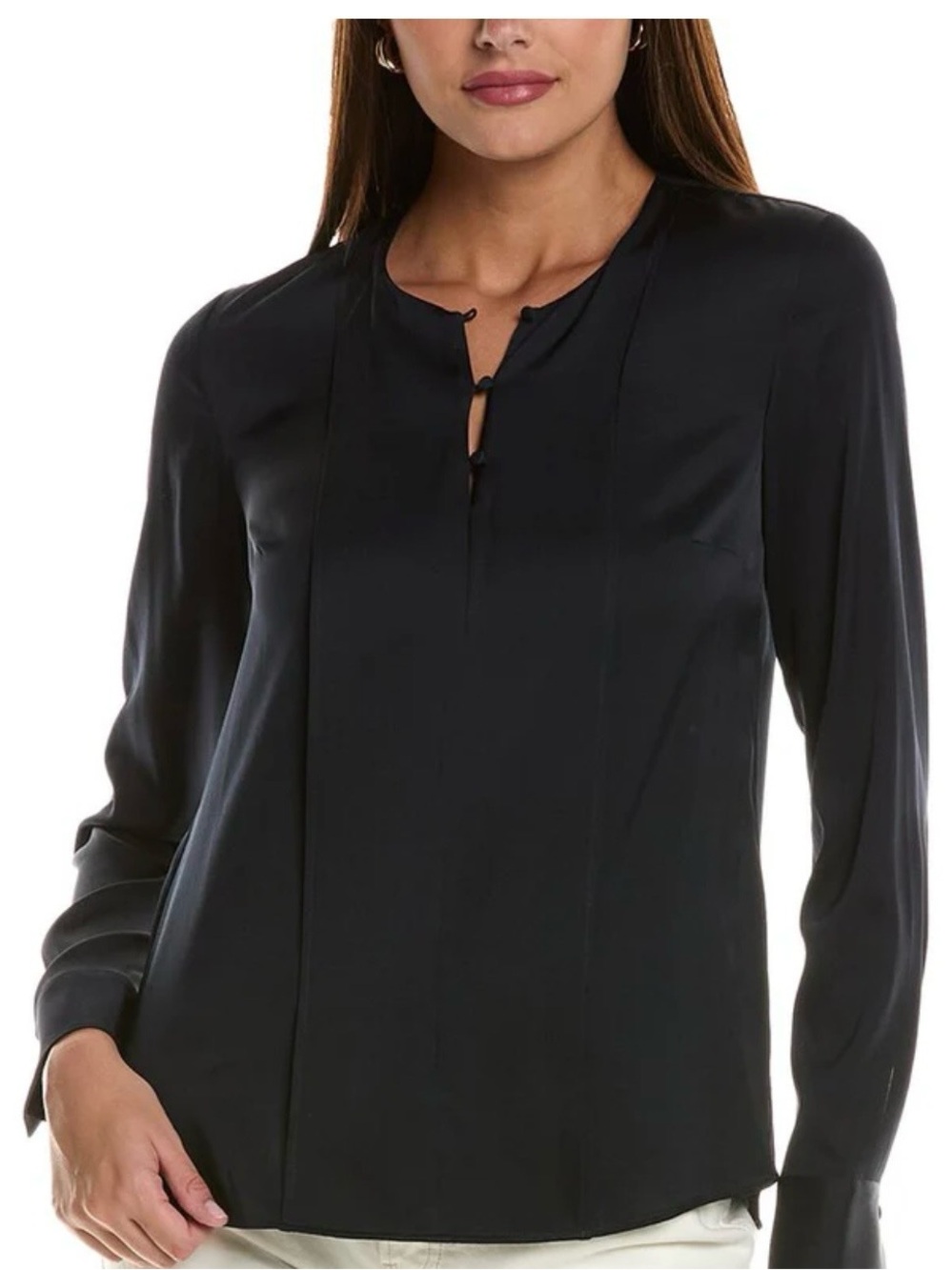 NWOT -   Navy  Boss HUGO BOSS Binika 2 Silk Blend Blouse